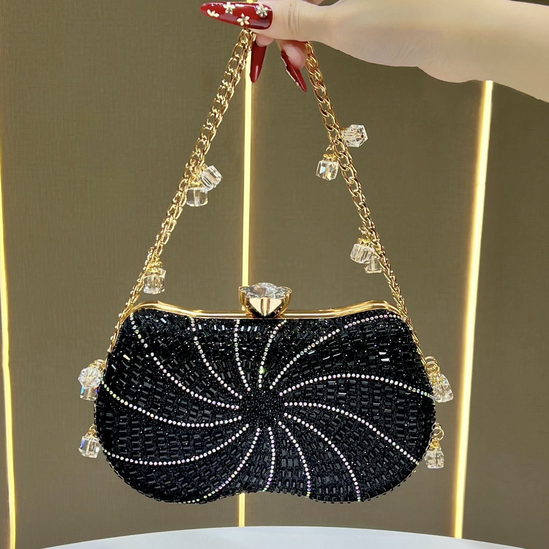 Women's Shiny Rhinestone Evening Bag
